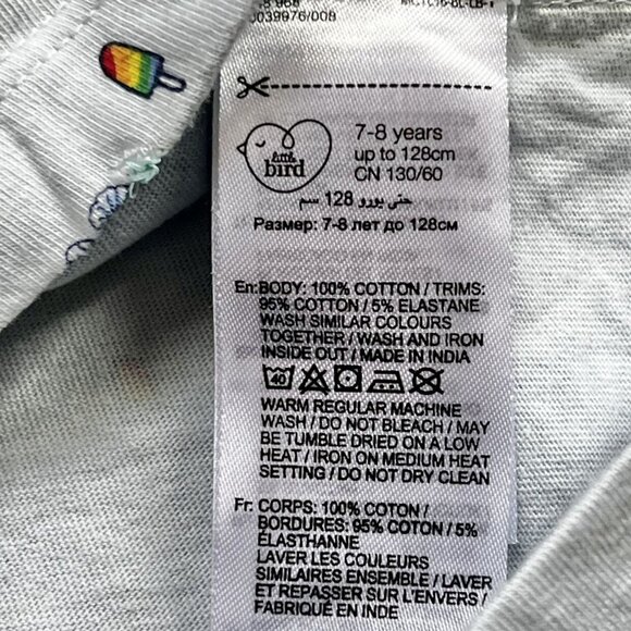 Little Bird By Jools Beach Day Print Tee 7-8y - Picture 3 of 6